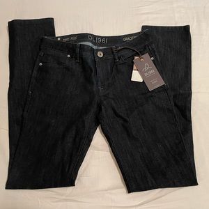 DL1961 Black Grace High-Rise Straight Jeans Size 29 New With Tags